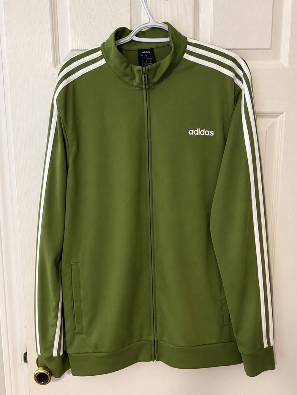 XL adidas Men's Olive Green Track Jacket like new
